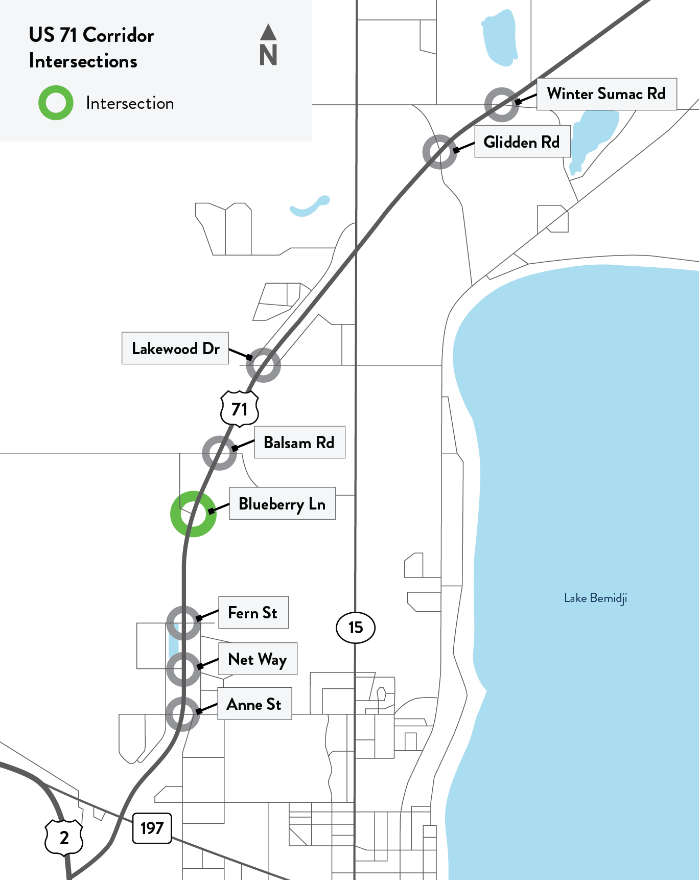Featured intersection map