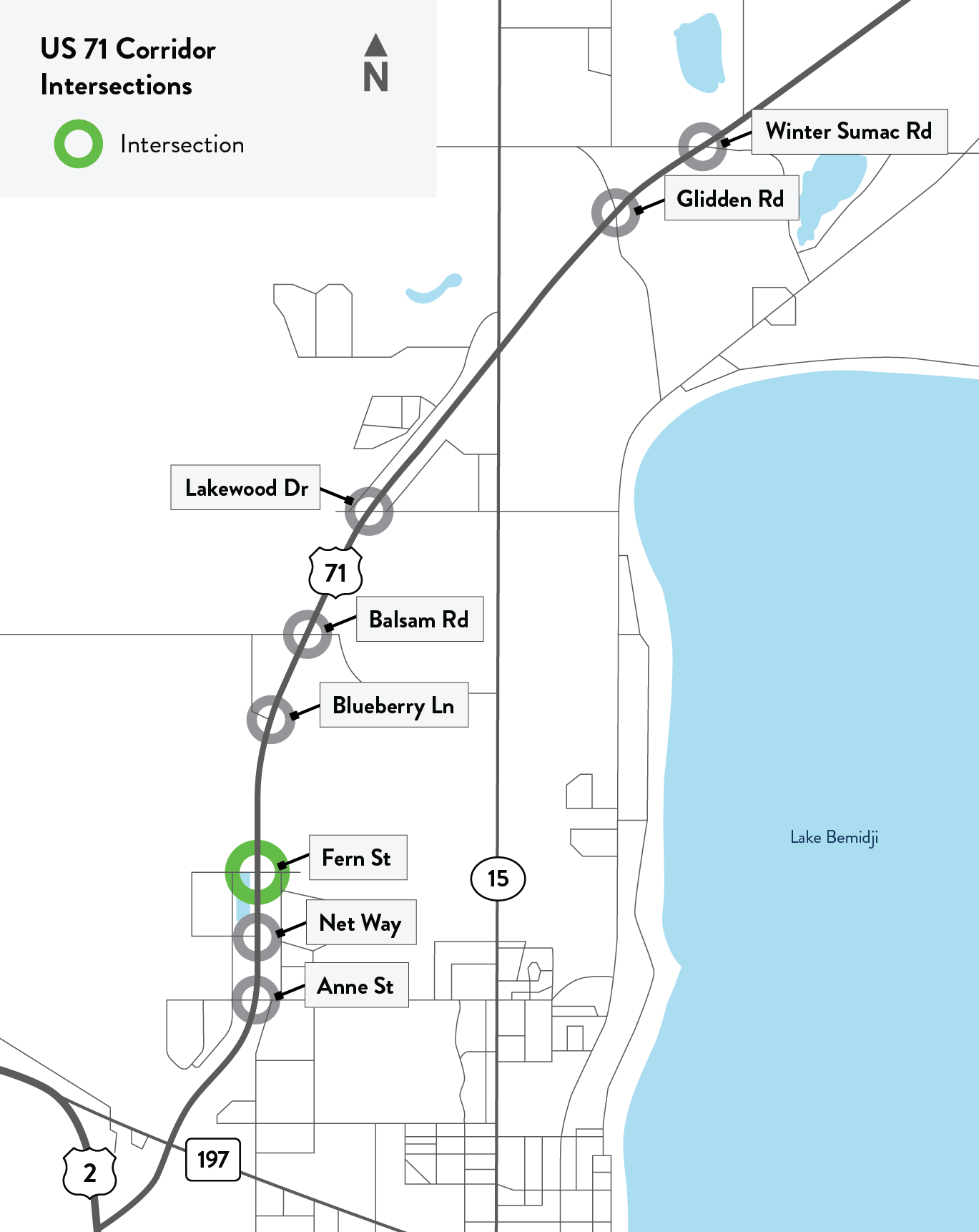 Featured intersection map