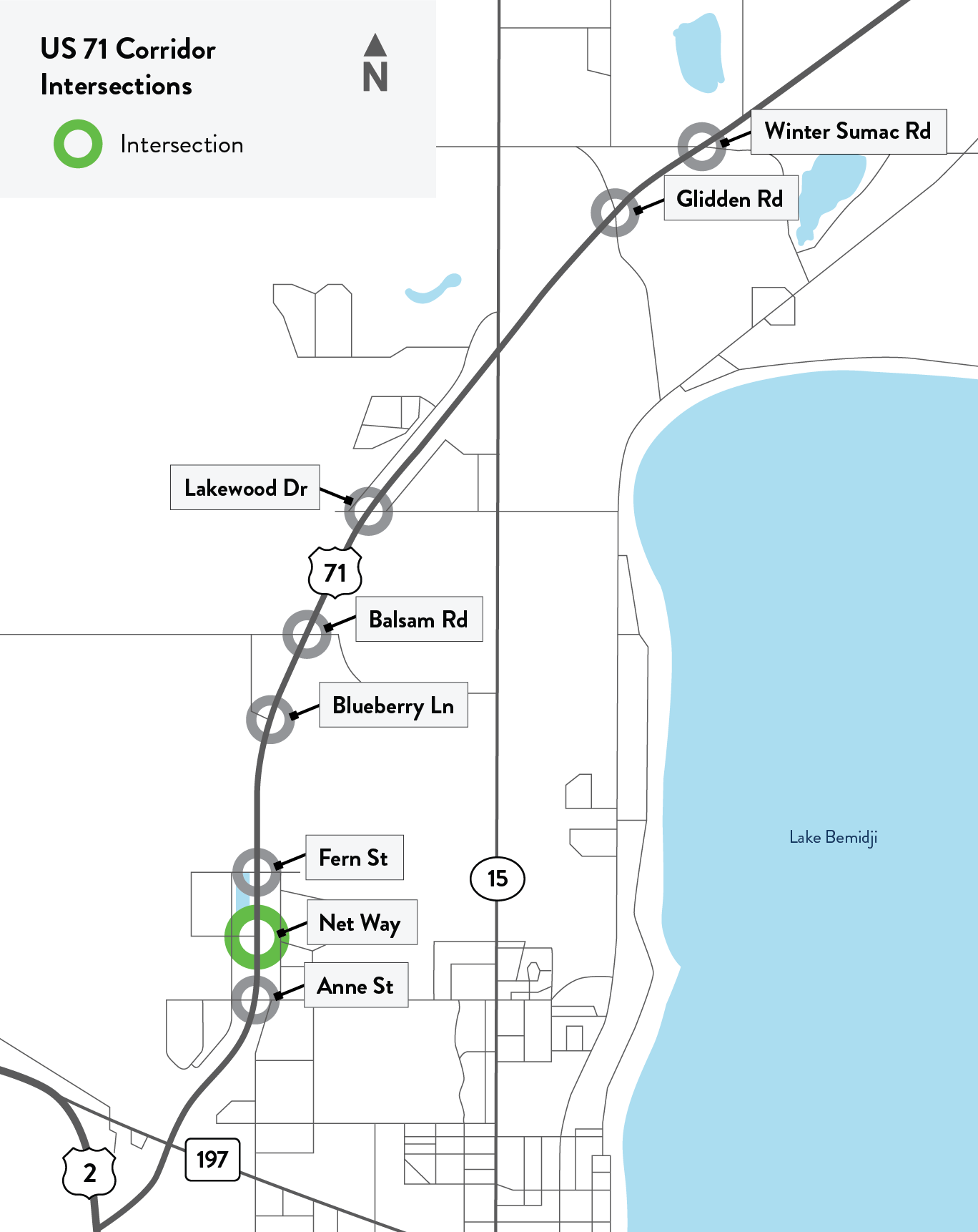 Featured intersection map