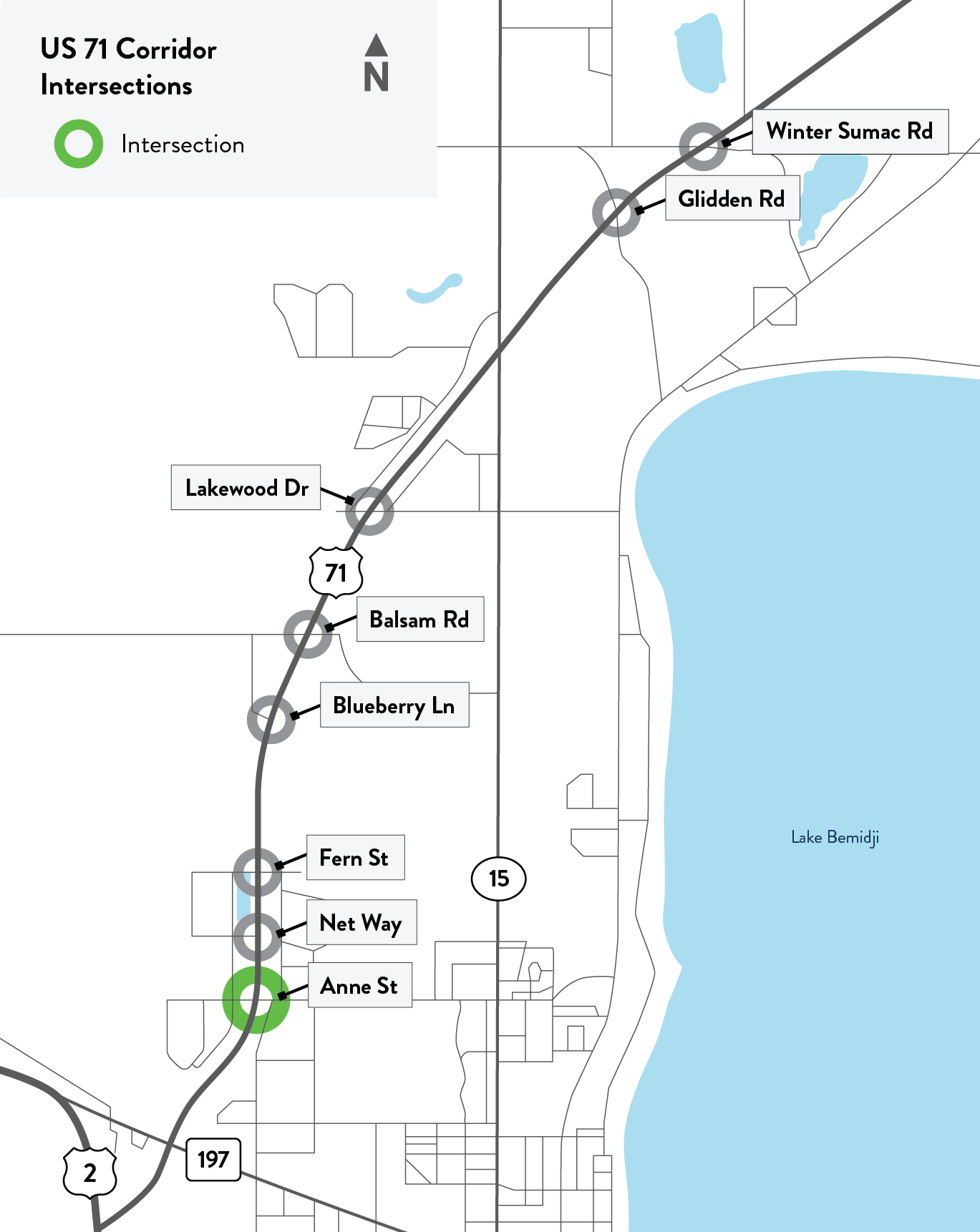 Featured intersection map